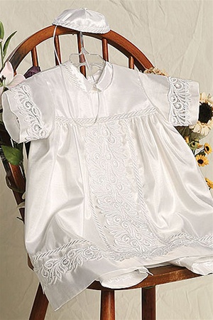 Christening Gown #AG274 : Handsome Taffeta 3-Pc Pants Set