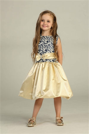 Flower Girl Dress : AG3014 : Dazzling Party Dress with Beautiful Jacquard Bodice