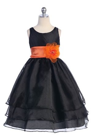 Flower Girl Dresses #CA574BK : Three Layer Organza Dress