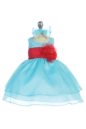 Flower Girl Dresses #CAB574A : Three Layer Organza Dress