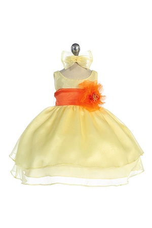 Flower Girl Dresses #CAB574Y : Three Layer Organza Dress