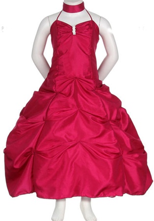 Flower Girl Dresses #CD1026FU : Spaghetti Strap Long Pick-Up Dress