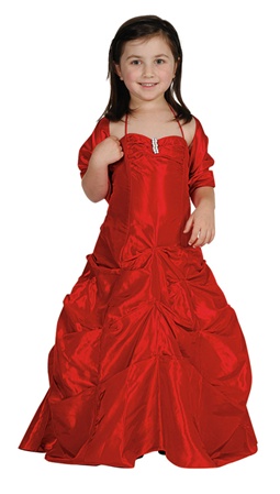 Flower Girl Dresses #CD1026RD : Spaghetti Strap Long Pick-Up Dress