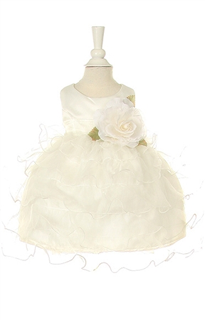 Flower Girl Dresses #CD1160WH : Elegant Beatiful Ruffled Layer Dress
