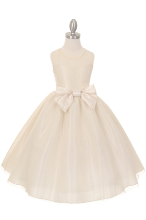 Elegant yet Simple Polkadot Gown with Bow (#CD1210)