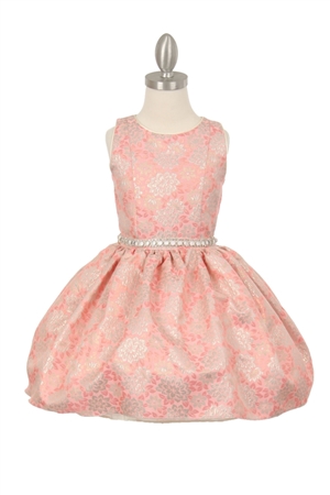 Flower Girl Dress #CD570 : Elegant Shiny Jacquard Printed Dress