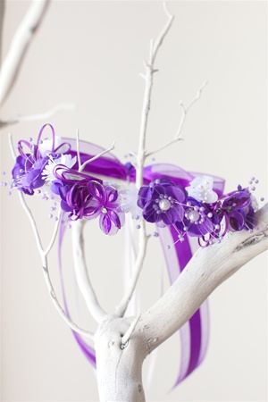 Purple Head Wreath