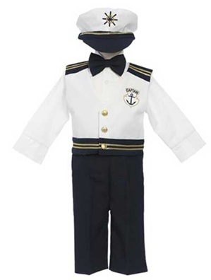 Boys 5-piece Captain's Nautical Vest Set