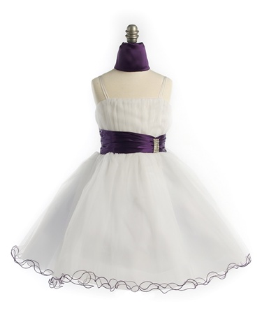 Flower Girl Dresses #JK3018PU : Spagertti S Bodice with Tulle Triple Layer Skirt