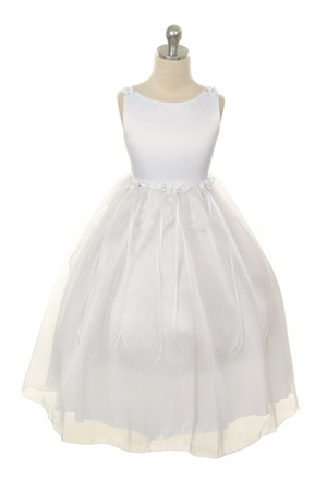 Flower Girl Dresses # KD149W : Classical Satin and Organza Dress