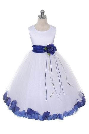 Flower Girl Dresses #KD160S-WRB: Flower Petal Dress with Organza Sash