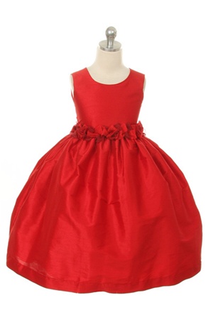 Flower Girl Dresses # KD180BRD : Timeless Classic Style Rich Poly Dupioni Dress