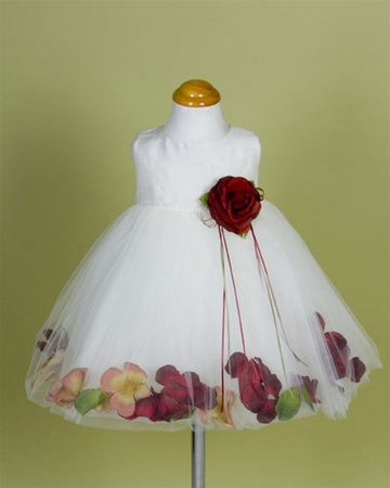 #KD195A : Elegant Dupioni Silk Petal Dress