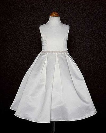 Classic Box Pleated Quality Bridal Satin Skirt