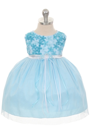 Baby Girls' Petal Bodice Chiffon Gown (#KD340)