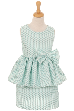 Sophisticated & Classy Petite Polka Dot Brocade Dress (#KK6358)