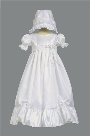 LTFarrah : Taffeta Dress w/Lace Accent Girls Christening Gown