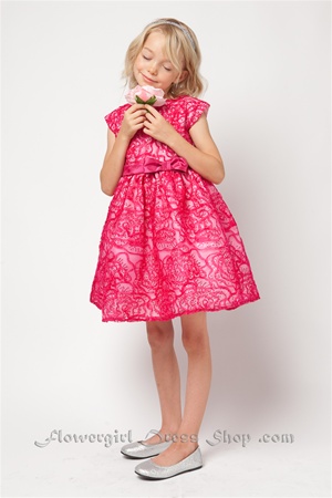 Flower Girl Dresses #SK450F : Sequin & Embroidered Organza Dress.