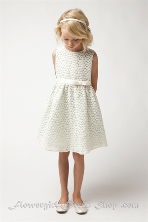Flower Girl Dresses #SK471SG : Small Flower Embroidered Dress.