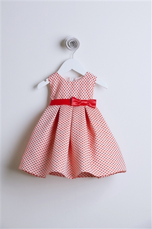 Flower Girl Dresses # SK520 : Petite Polka Dot Jacquard Dress