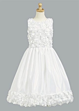 #SP107 : Floral Ribboned Bodice with Satin Skirt