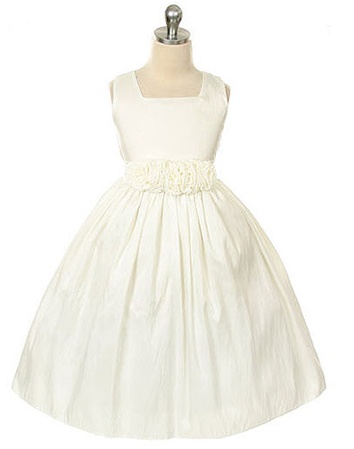 Flower Girl Dresses SW3047IV: Sleeveless, Light Weight Taffeta Dress