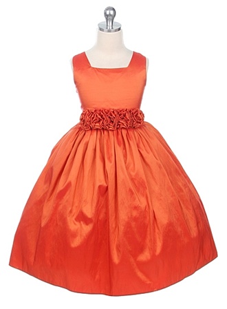 Flower Girl Dresses SW3047OR: Sleeveless, Light Weight Taffeta Dress