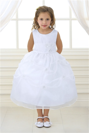 Flower Girl Dresses #CA513W : Organza Pick-up Dress with Changeable Color Flowers