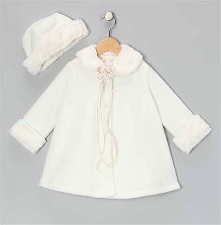 #KD166NW : Fleece Cape Baby Coat