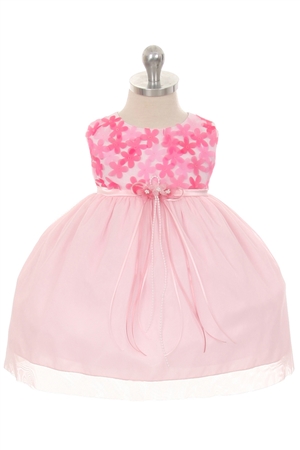 Baby Girls' Petal Bodice Chiffon Gown (#KD340)