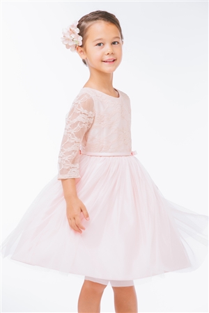Flower Girl Dresses #SK599 : Lace Sleeve Ballerina