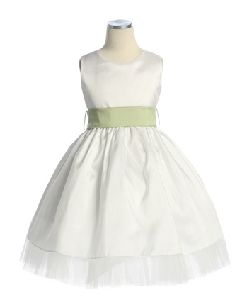 Flower Girl Dresses #SW3073 : Taffeta and Tulle Knee Length Dress
