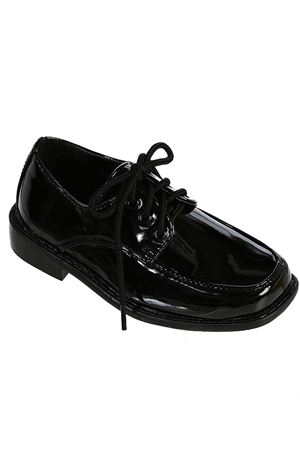 #TTS65BK : Boy's Moc Toe Lace Up Shoes