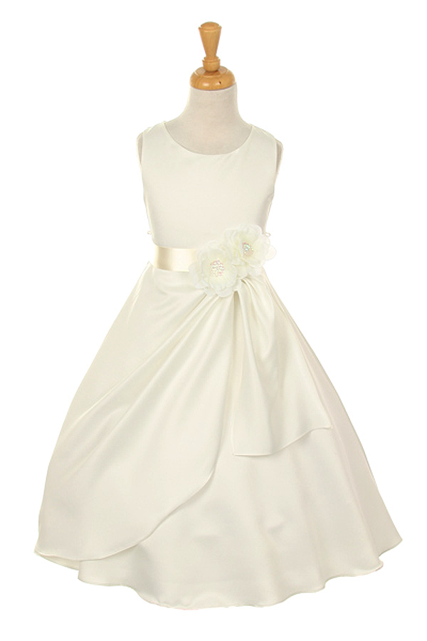 Flower Girl Dresses # CD1165IMB : Stunning Bridal Satin Dress w ...
