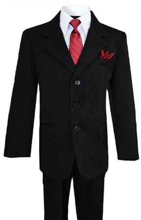 AA888BK: Dapper Boys Pinstripe Suit with Matching Tie