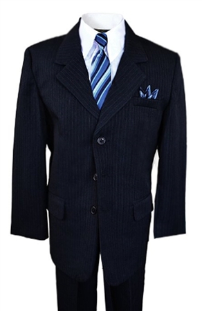 AA888NA: Dapper Boys Pinstripe Suit with Matching Tie
