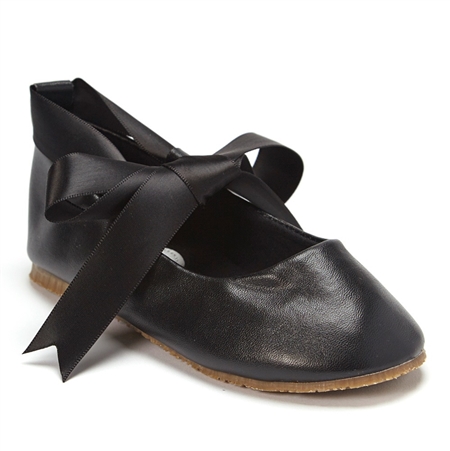 #BS004 black : Ballerina Shoes / Ribbon Tie