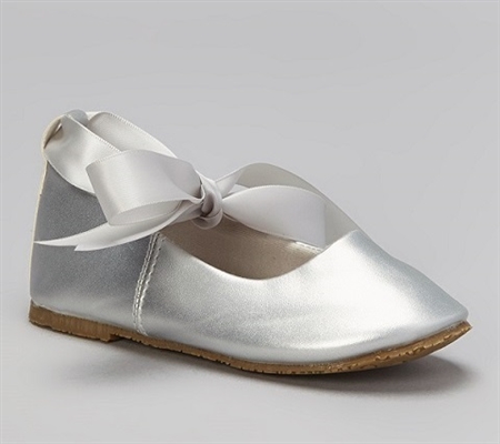 #BS004 silver : Ballerina Shoes / Ribbon Tie