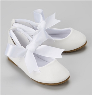 #BS004 white ivory : Ballerina Shoes / Ribbon Tie