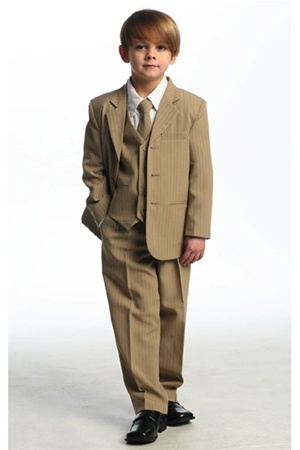 # CA5008T : Boys 5 Pcs Pin Stripe Formal Suit .