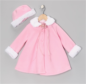 #KD166NP : Fleece Cape Baby Coat