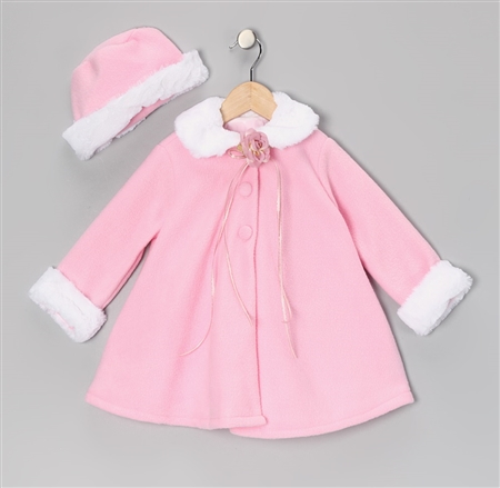 #KD166NP : Fleece Cape Baby Coat