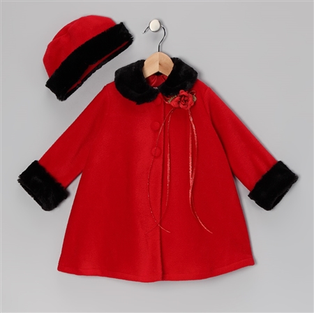 #KD166NR : Fleece Cape Baby Coat