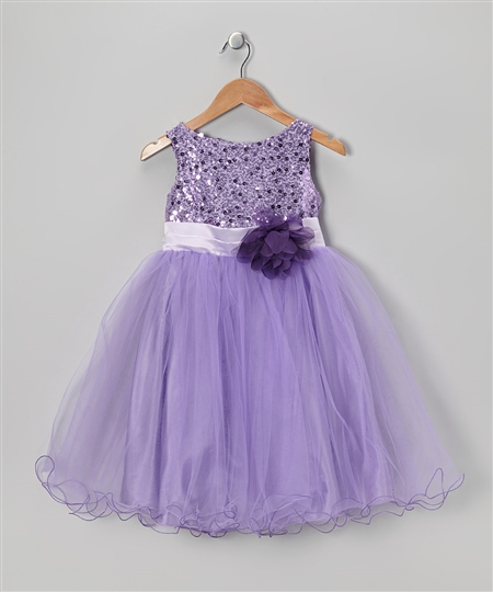 #KD305N lavender : Sequin Girl Party Dress