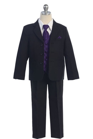 # KD5006PP : Boys Formal Suit with Vest and Tie