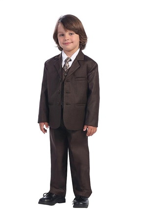 #LT3710BR : Boys Formal Suit with Vest and Tie