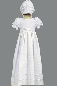 LTDaphne : Embroidered cotton dress with bonnet