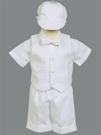 #LTDexter : Poly cotton short set with basketweave vest and hat
