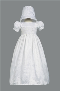 #LTIsabel : Girls Christening Laced Bodice Silk Christening Gown