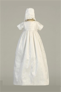 #LTJamie : Silk heirloom gown with two hats ( boy and girl )